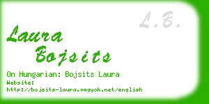 laura bojsits business card